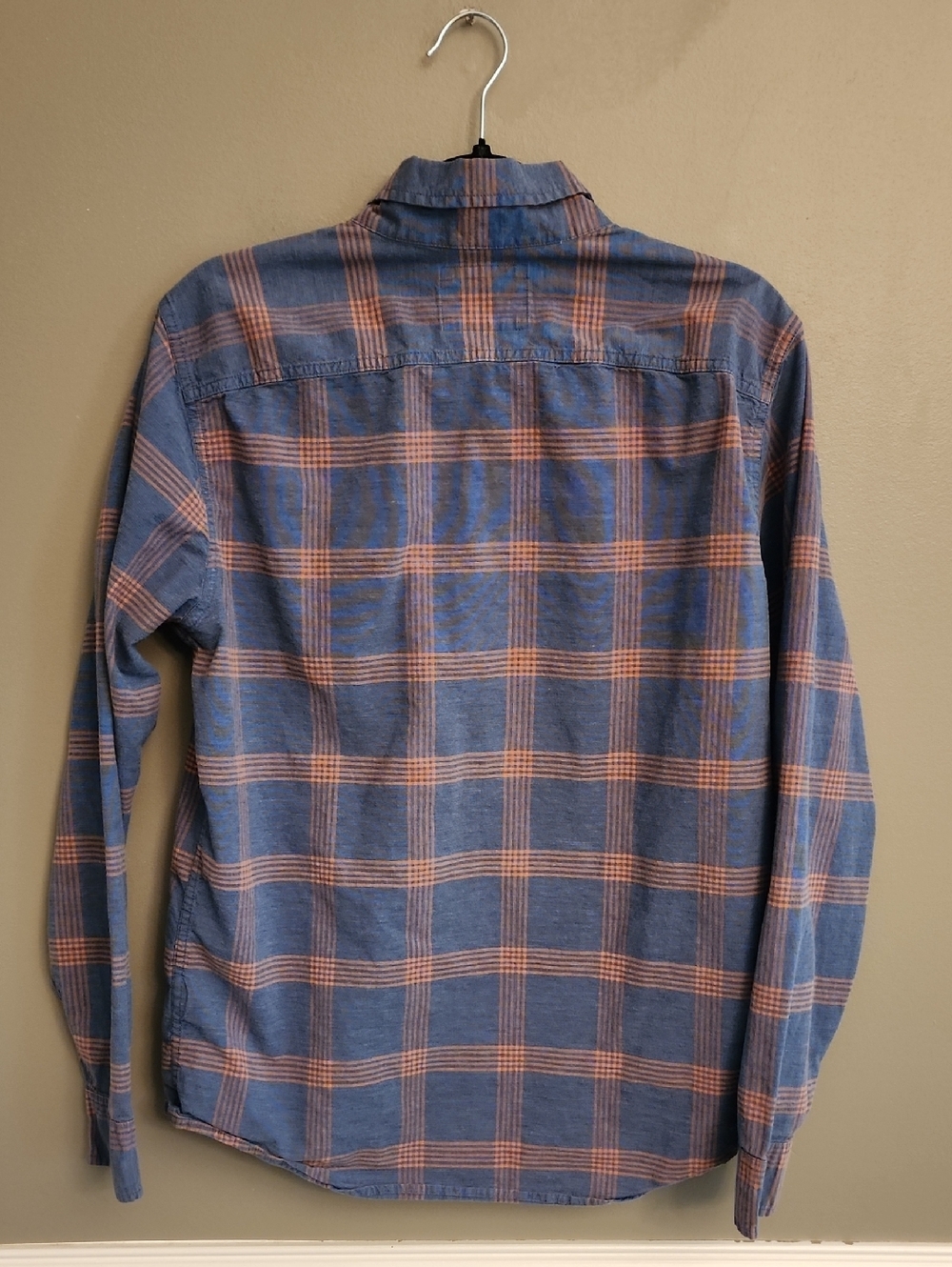 Hollister Blue & Orange Plaid Button-Down Shirt - Picture 5 of 11